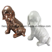 Tierförmige Keramik Handwerk, Hund Form Münze Bank für Wohnkultur